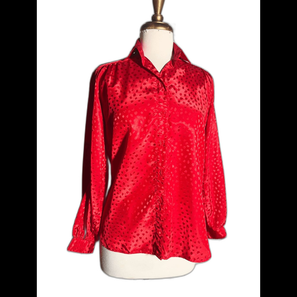 All Hours Blouse Size XS 90's Vintage Romantic Academia Patterned Top